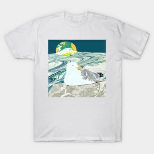 The seagull at the edge of the world T-Shirt